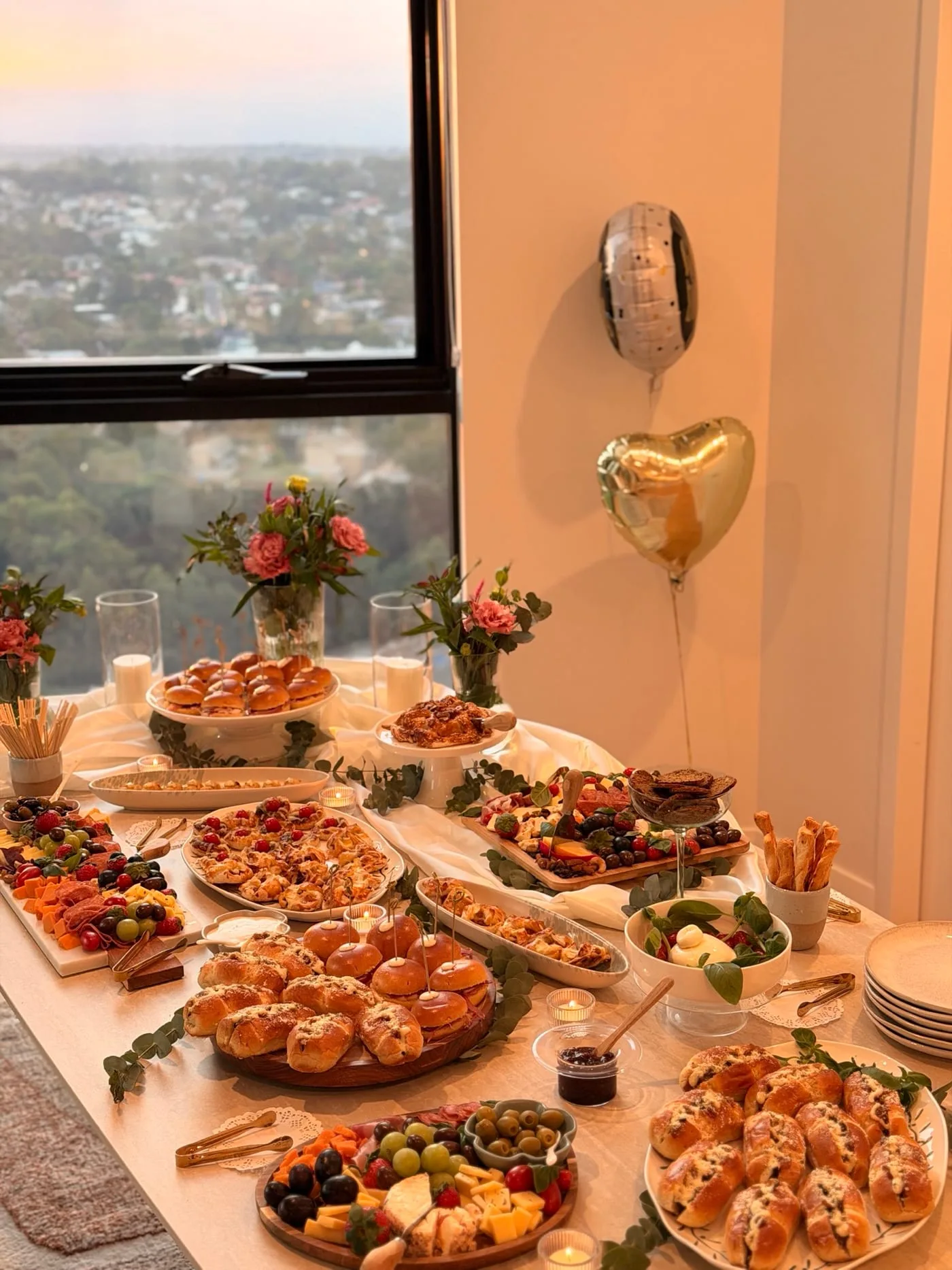 Dara setting up Flora's Table